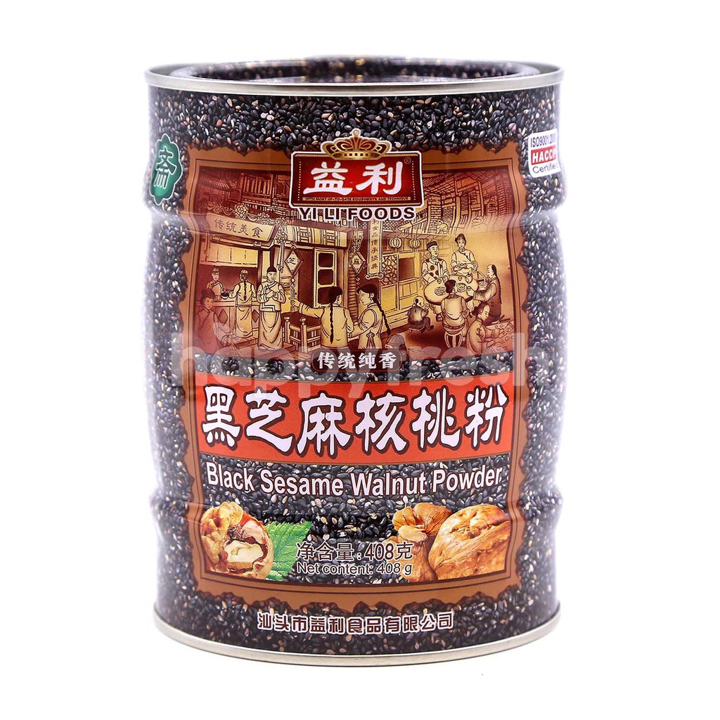 YI LI FOODS BLACK SESAME WALNUT POWDER 益利 传统纯香 黑芝麻核桃粉 408g Shopee