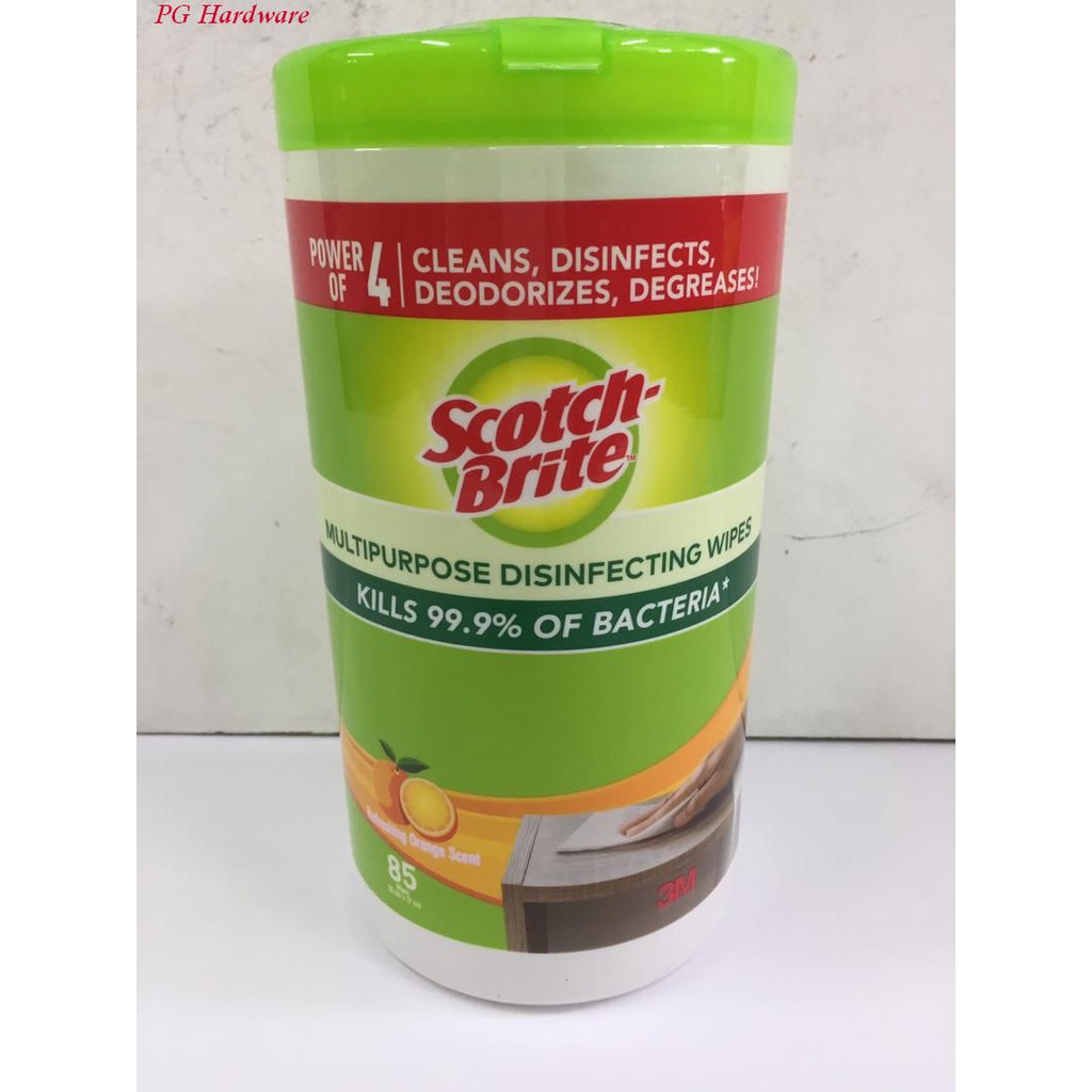 SCOTCH BRITE Multi Purpose Disinfecting Wipes 85 Wipes Shopee