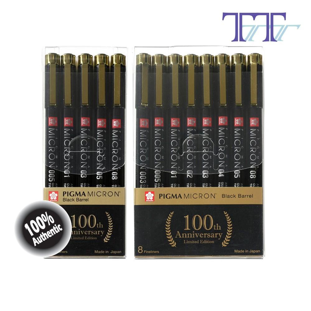 100th Anniversary Special Edition Sakura Pigma MIcron Black Barrel