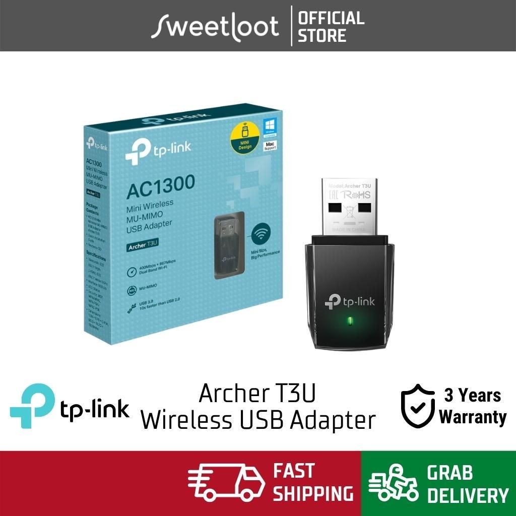 TP Link Archer T3U AC1300 Mini Wireless Mu Mimo USB Wifi Adapter Dual