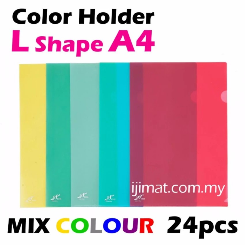 Pcs Pack E L Shape A Mix Colour Folder Pp Transparent