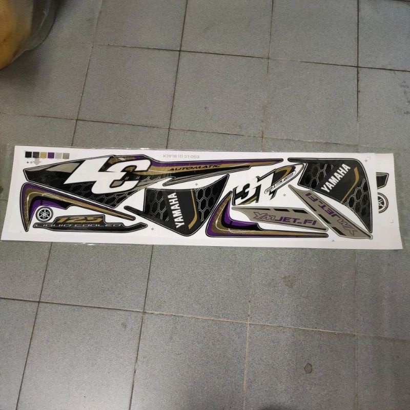 Stiker Sticker Body Stripe Cover Set Yamaha Ego Lc Fi Ego Lc Lama