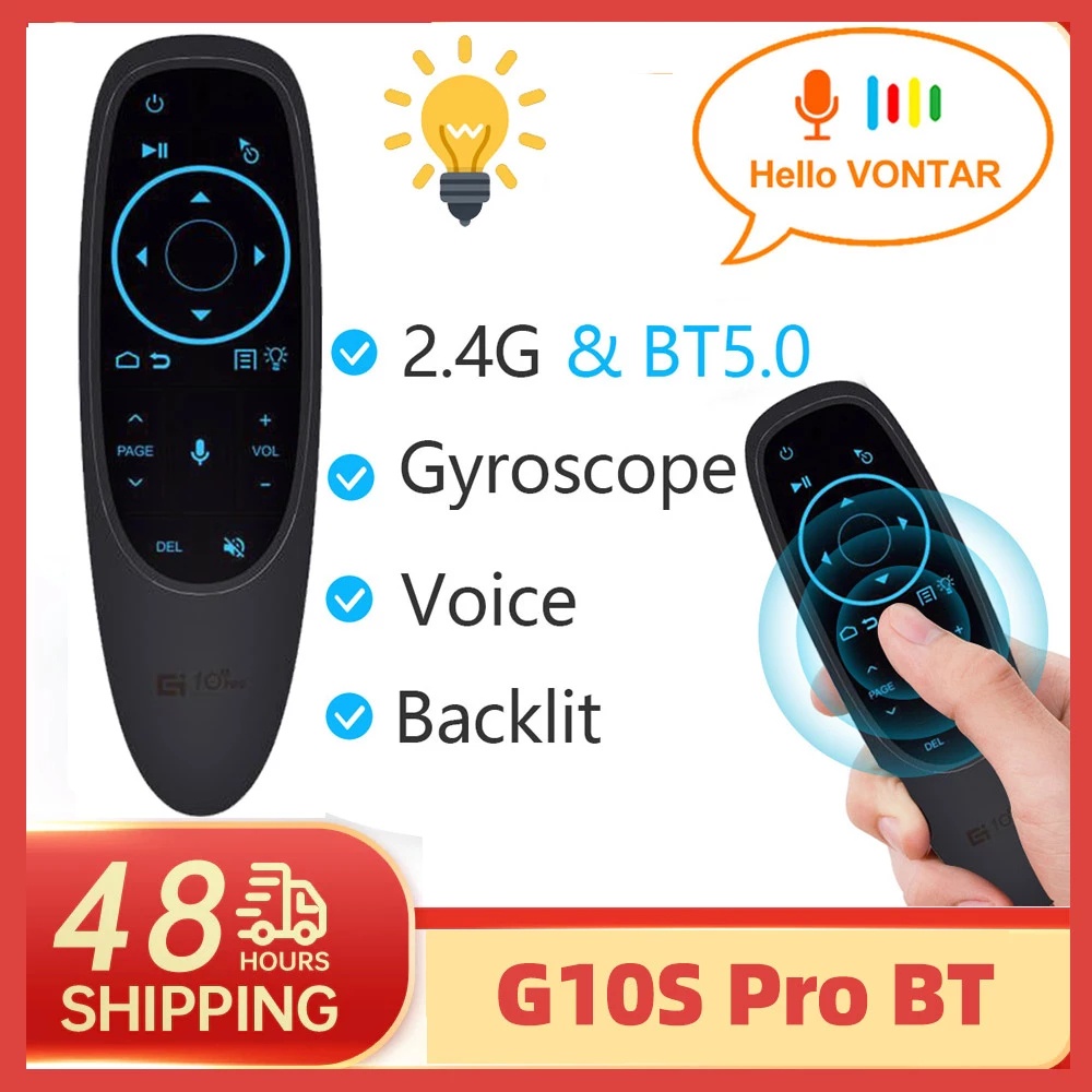 G10S Pro BT Air Mouse Backlit Voice Remote Control Wireless Google