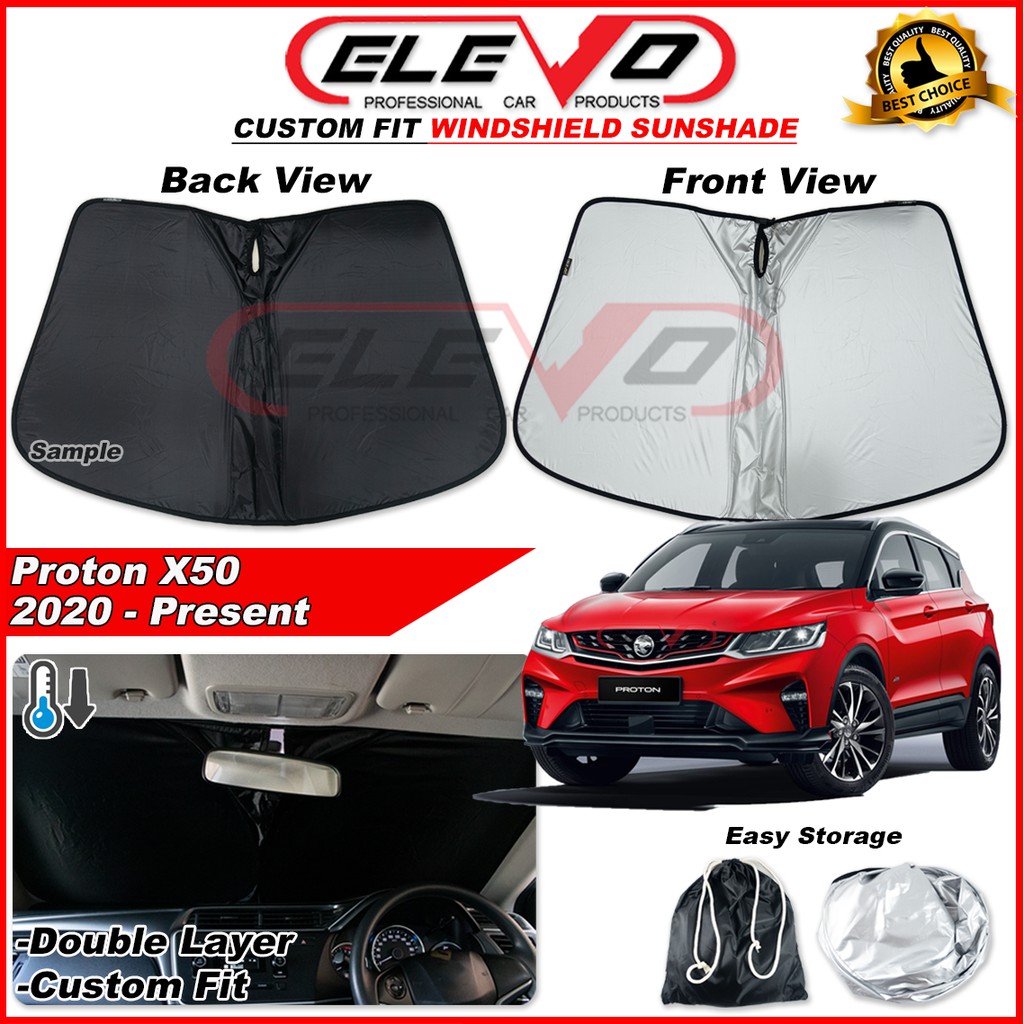 ELEVO Proton X50 Windshield Windscreen Front Mirror Windows Custom Fit