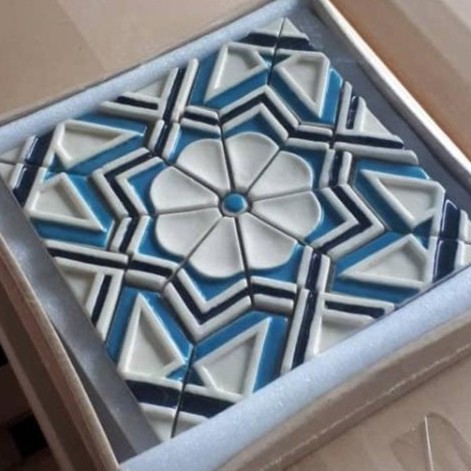 Keceramics Handmade Ceramic Tile Geometric Islamic Pattern Ts X