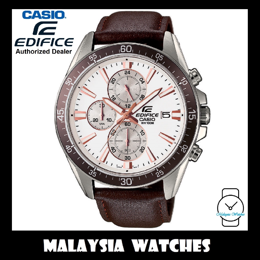 OFFICIAL WARRANTY Casio Edifice EFR 546L 7A Chronograph 100M White