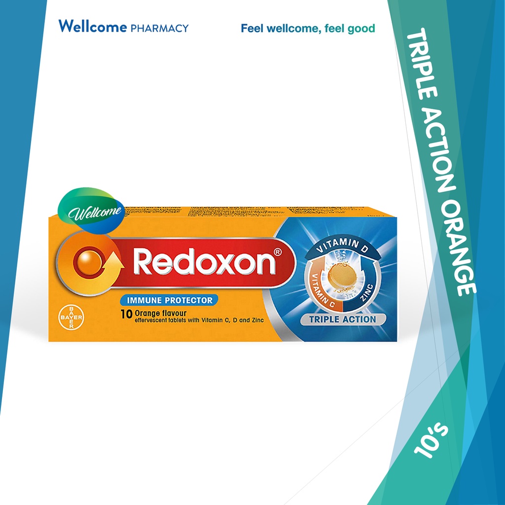 Redoxon Triple Action Vitamin C Zinc Vitamin D Effervescent Tablet