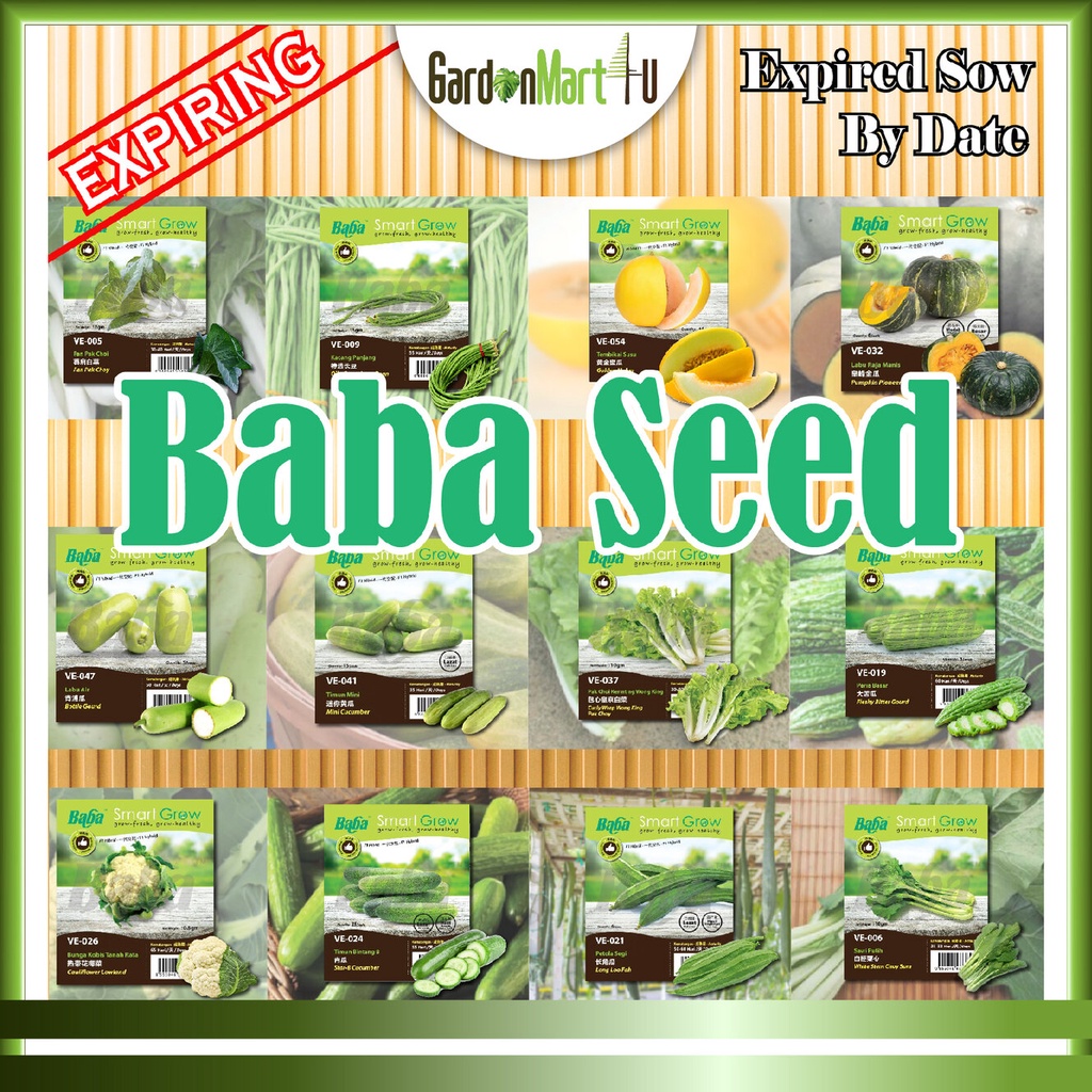 Expiring Baba Seed Vegetable Seed Biji Benih Sayuran Pelbagai Biji