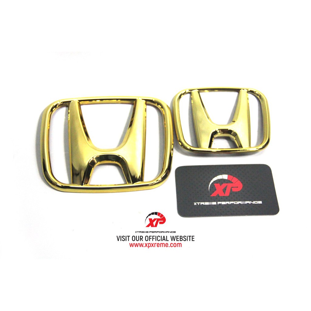 Original Ready Stock Emblem Gold Logo Honda Civic Fd Set Front Rear