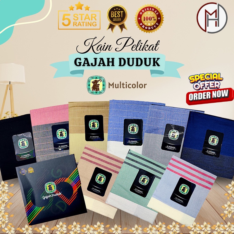 Kain Pelikat Gajah Duduk Multicolor Shopee Malaysia