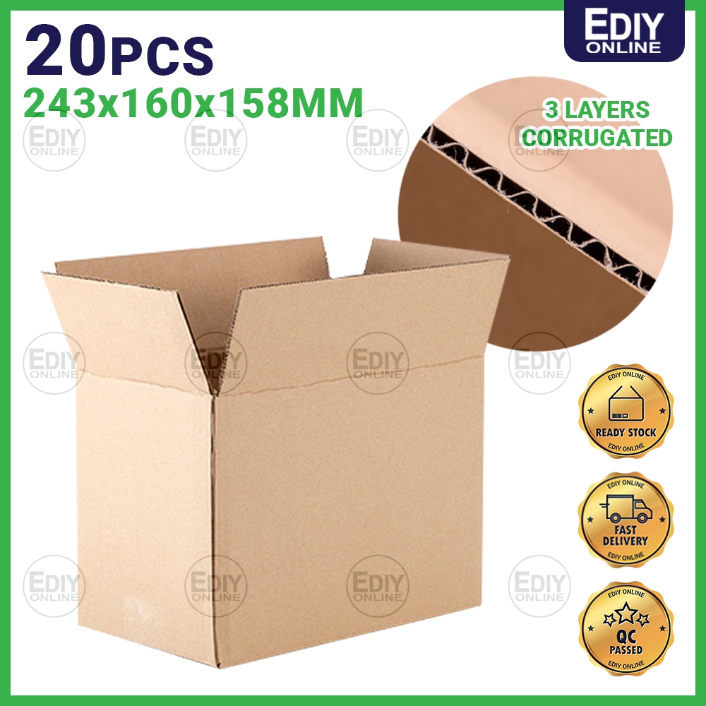 3 Layers Corrugated CARTON CARDBOARD PAPER BOX COURIER PARCEL PACKAGING