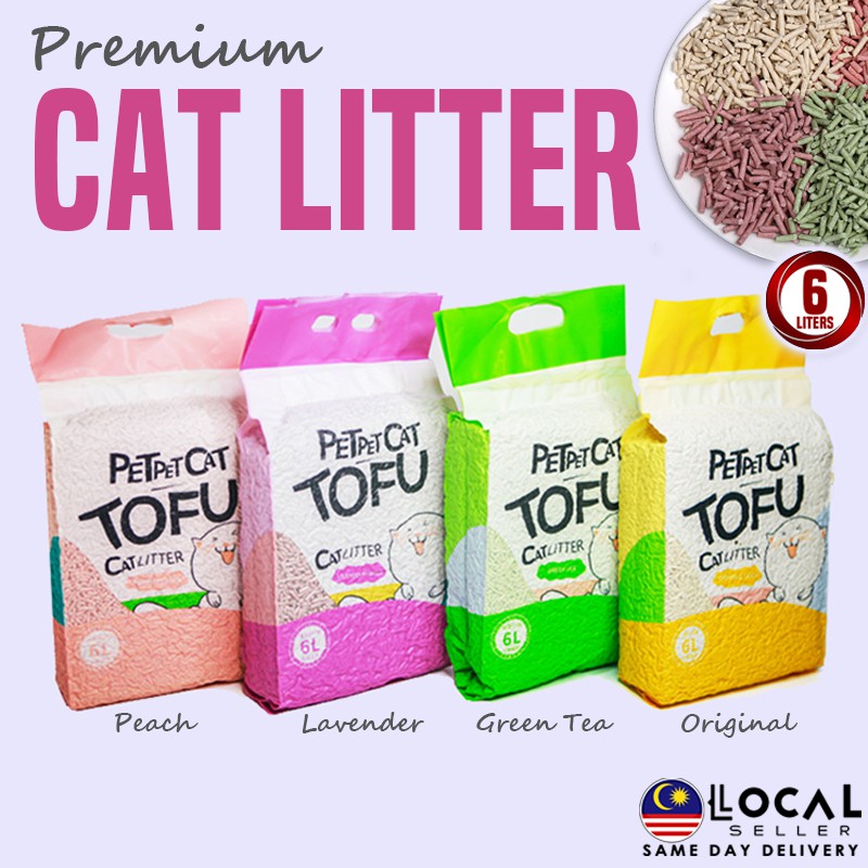 Premium Quality Petpet Super Clumping Natural Tofu Cat Litter L Pasir