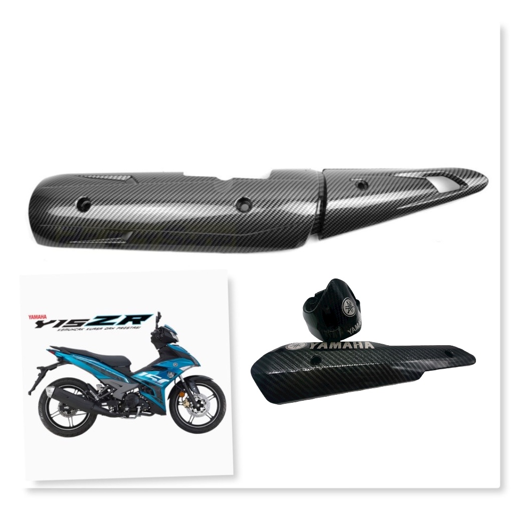 Y Zr V V Muffler Cover Carbon Black Yamaha Y Exhaust Pipe Side End