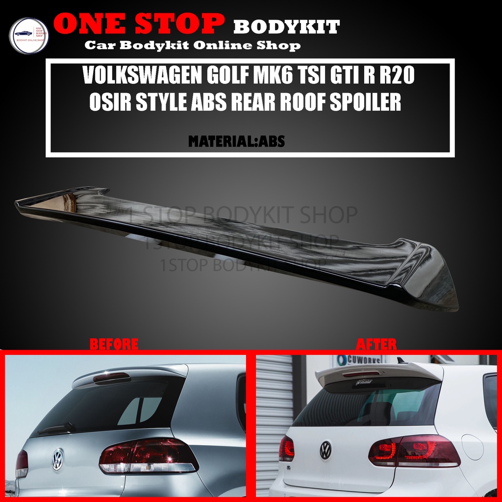 VOLKSWAGEN GOLF MK6 GTI R R20 OSIR STYLE ABS REAR ROOF SPOILER ABS