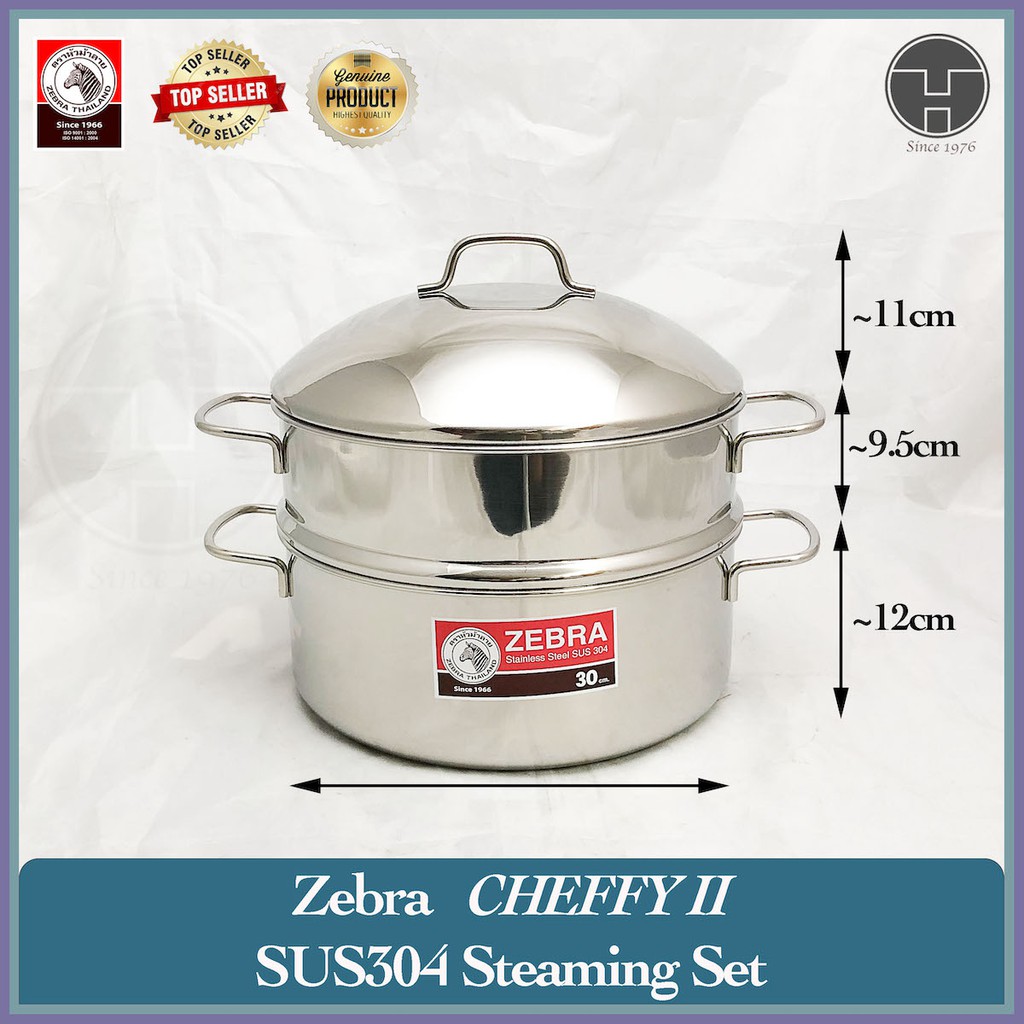 Teohin Zebra Sus Cheffy Ii Steaming Set Cm Steaming Pot