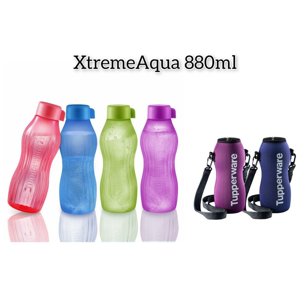 Tupperware Eco Bottle XtremAqua Set 880ml With Eco Fit Pouch OR Without