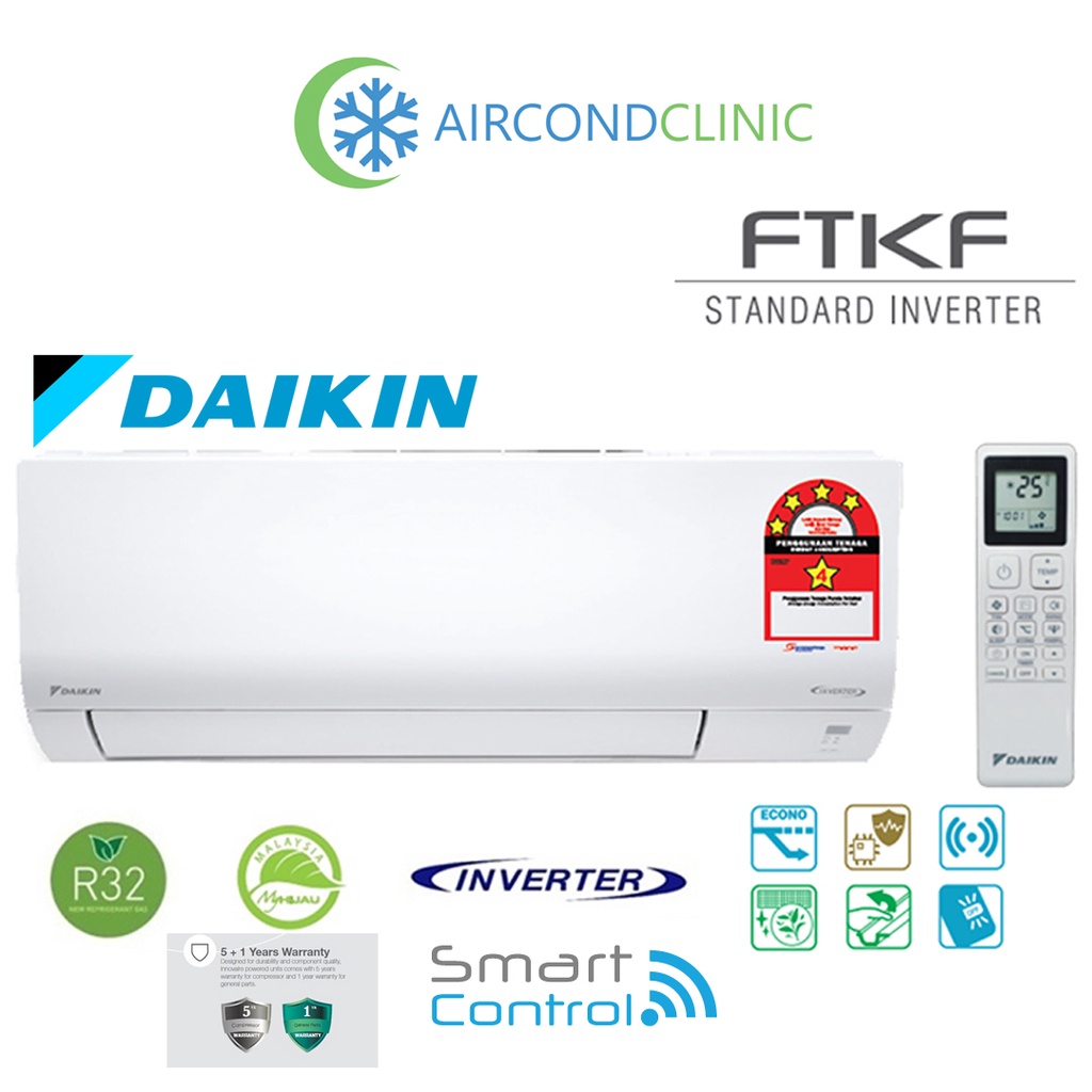 Daikin R Smart Control Inverter Wifi Air Conditioner Ftkf Series