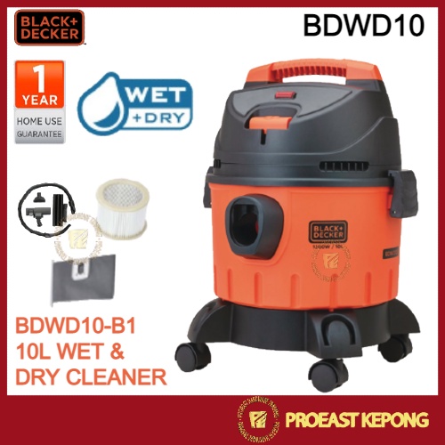 BLACK DECKER BDWD10 1200W 10L WET DRY Vacuum Cleaner Shopee Malaysia