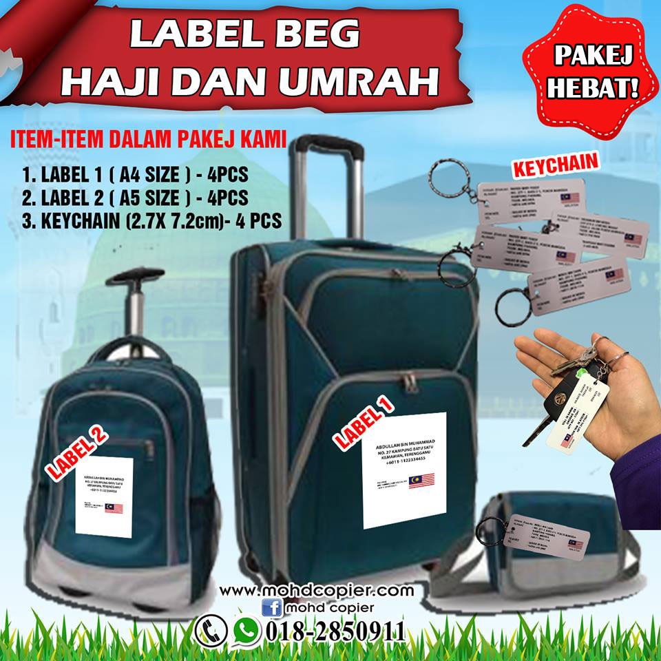 Pakej Label Beg Haji Dan Umrah Shopee Malaysia