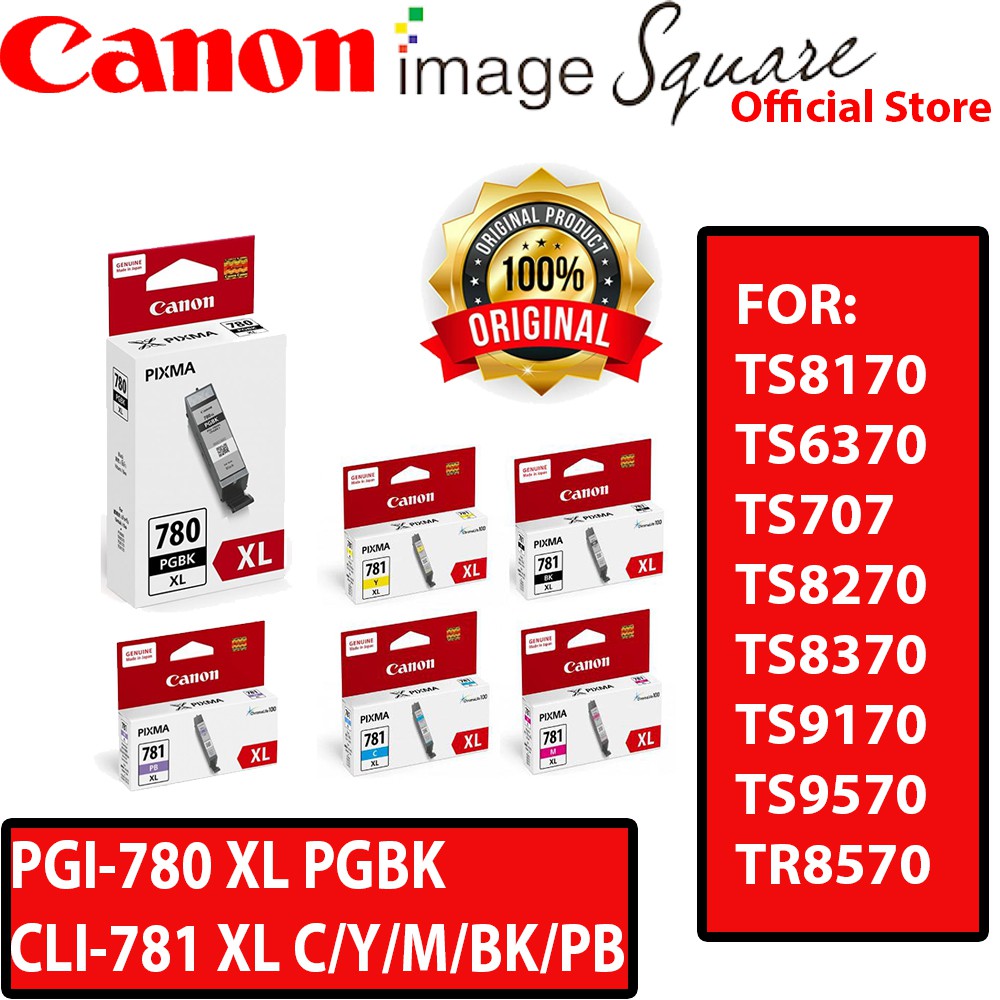 Canon Original Cli Xl Black Cyan Magenta Yellow Photo Blue Pgi