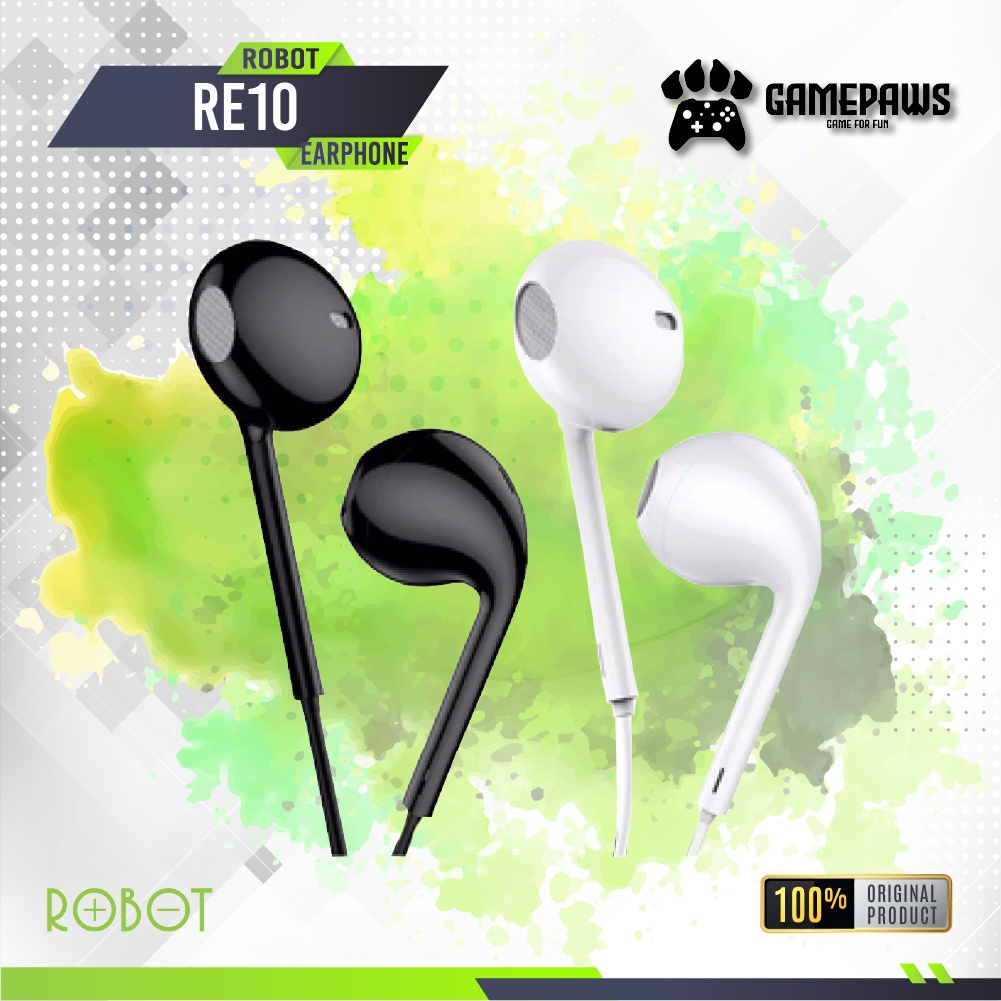 Robot RE10 Headset Original Wired Bass Earphone RE 10 High Sound Music