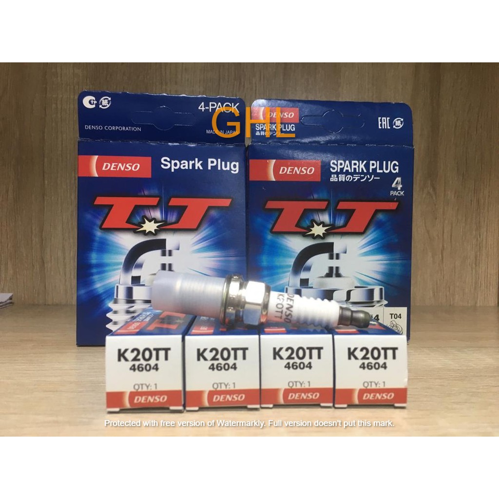 ORIGINAL DENSO PLATINUM TT SPARK PLUG K20TT 4PCS PERODUA HONDA TOYOTA