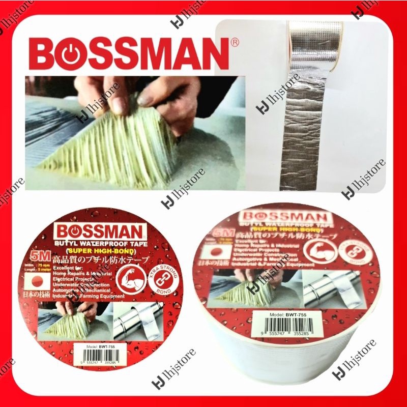 Bossman Butyl Waterproof Tape Super High Bond Flash Tape Gam Atap