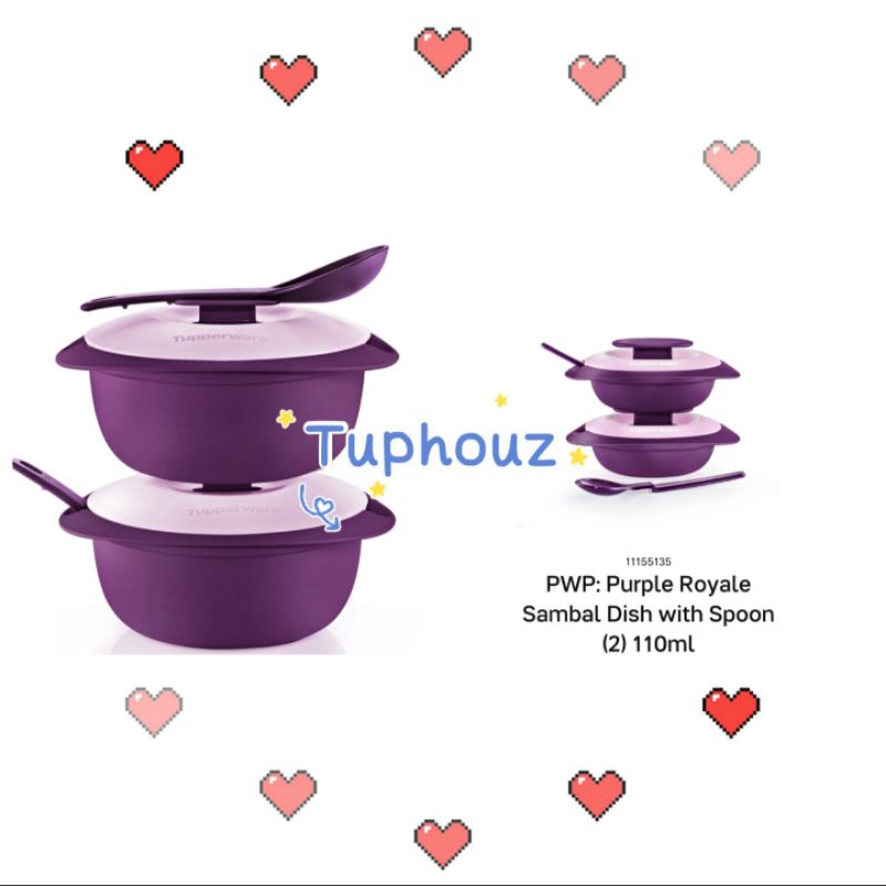 Ready Stock Tupperware Gourmet Server Set Royale Blue Petit Serveware