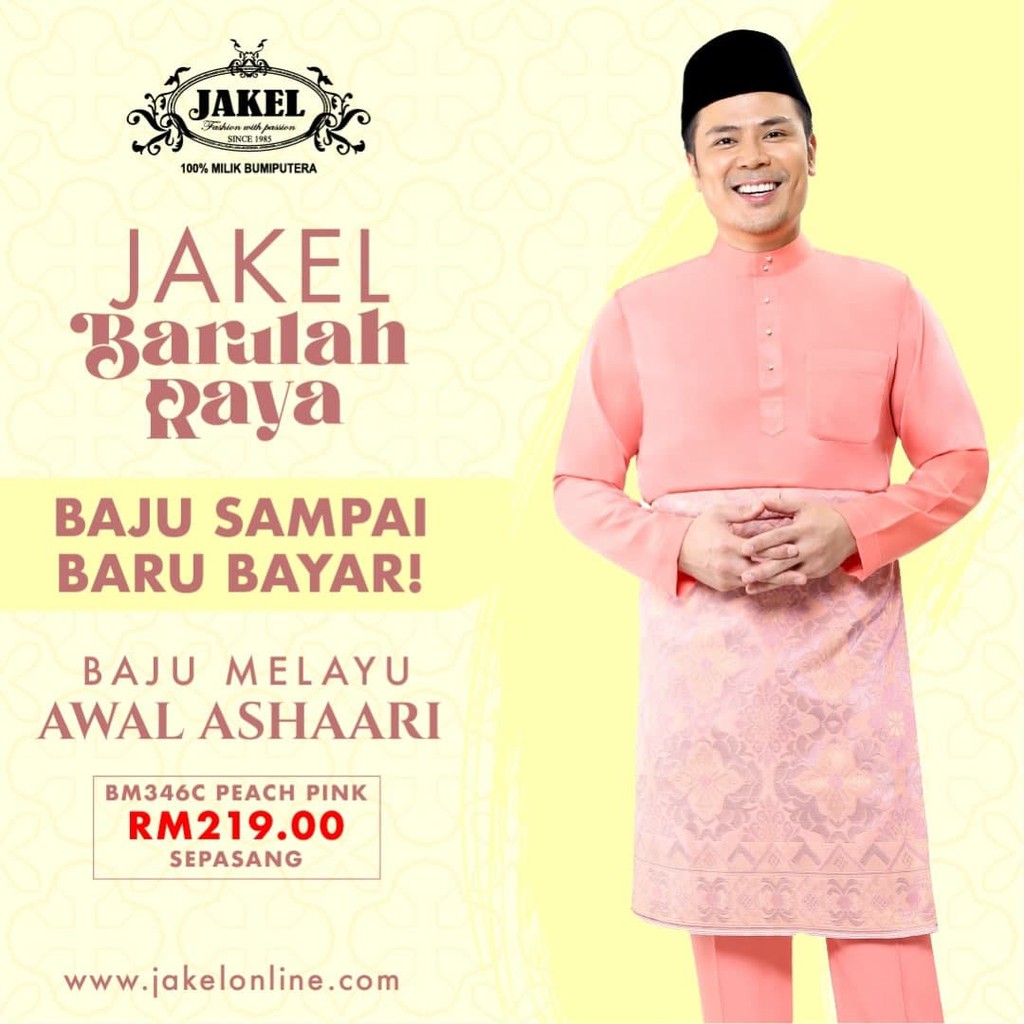 Ready Stock Jakel Baju Melayu Awal Ashaari Paloma Slim Fit With Zip