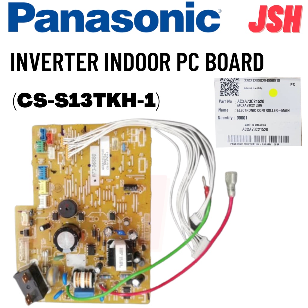 PANASONIC INVETER INDOOR PC BOARD CS S13TKH 1 PART NO ACXA73C21520