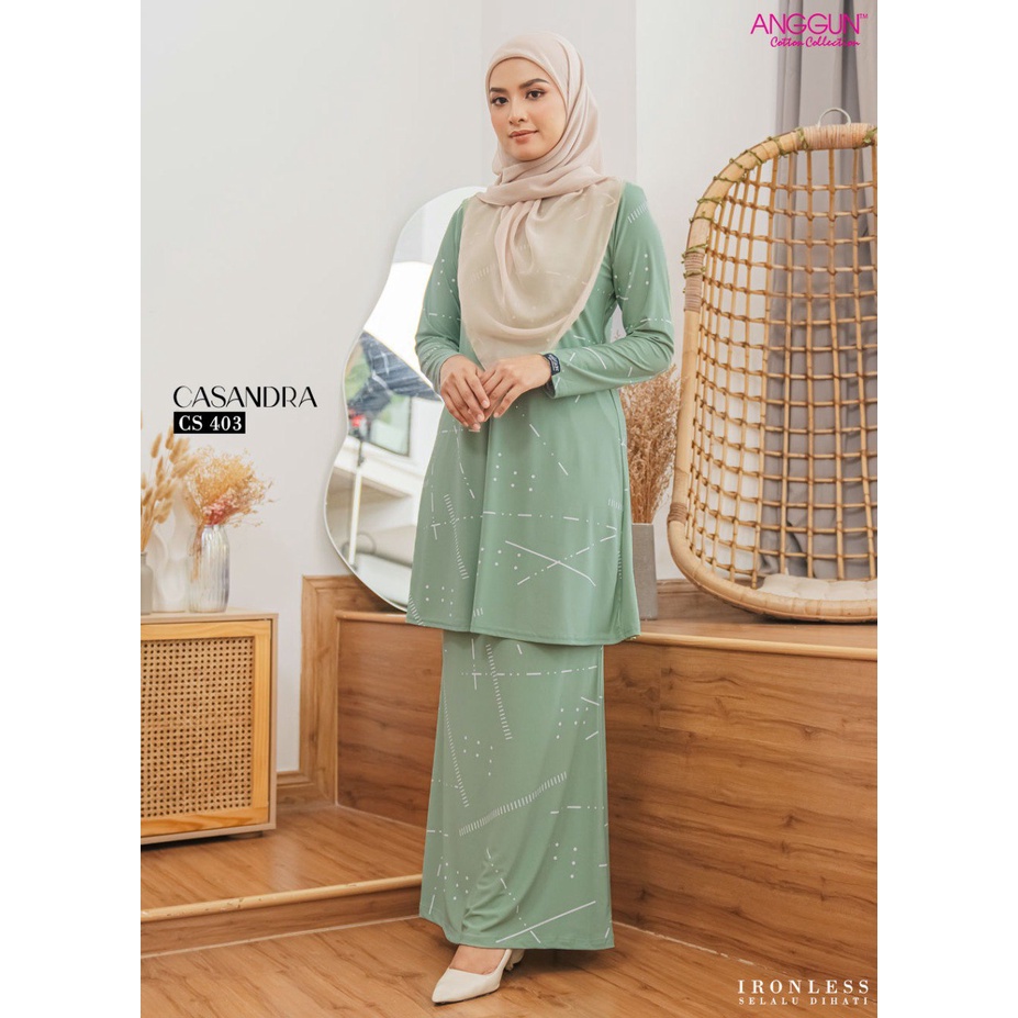 New Release Baju Kurung Ironless By Anggun Cotton Collection Ironless