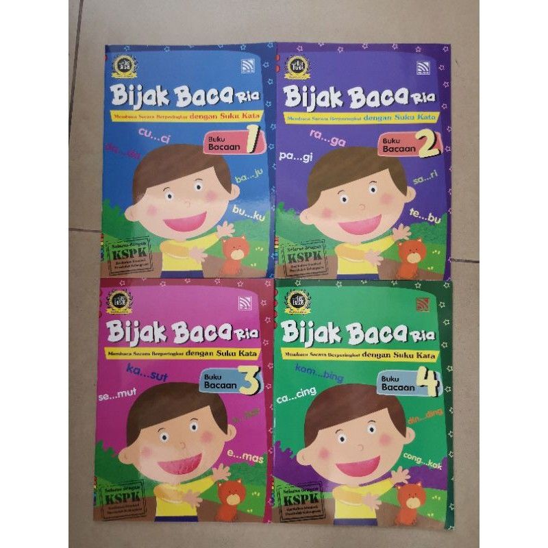 Pelangi Bijak Baca Ria Buku Suku Kata Bacaan Dan Aktiviti 1 4 KSPK