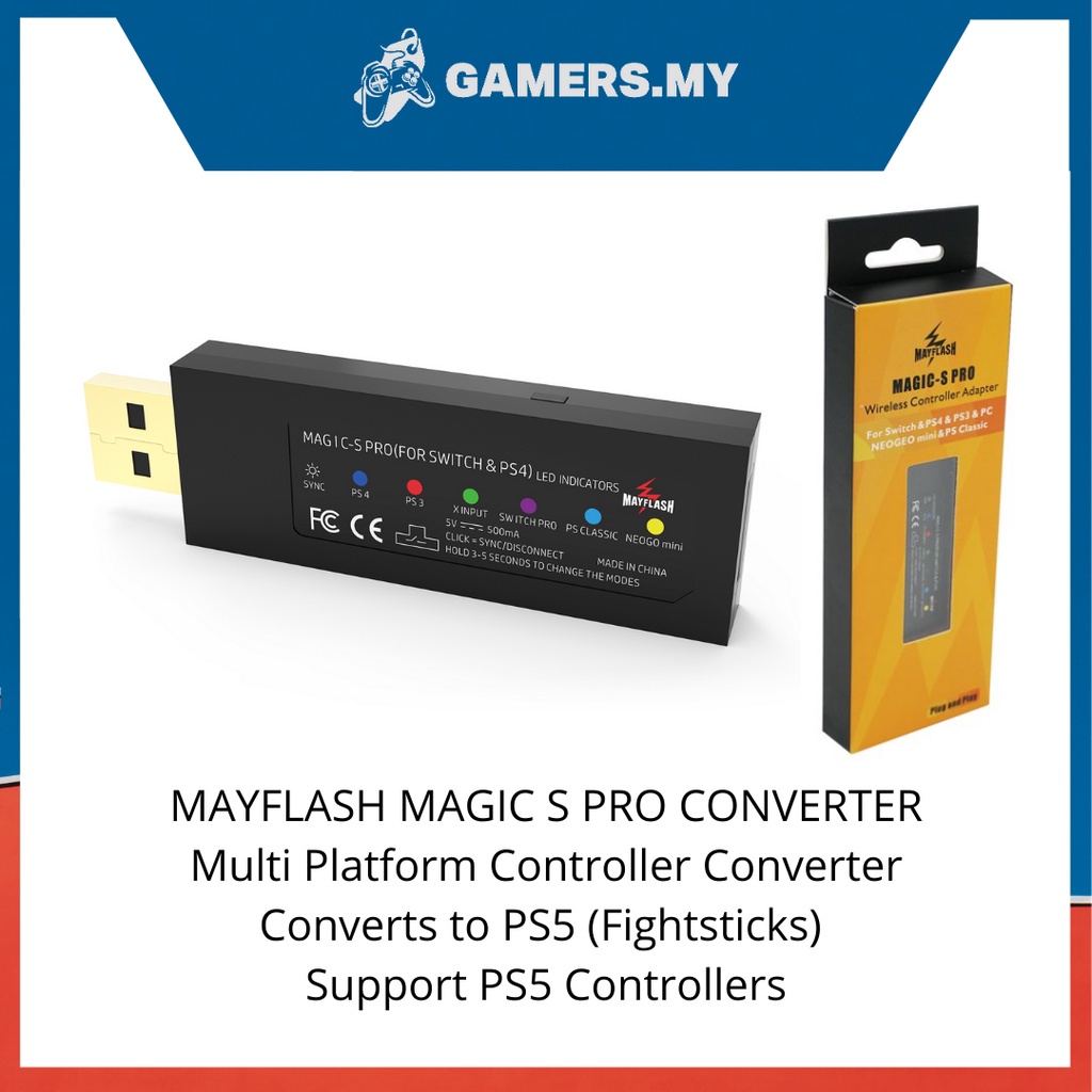 Mayflash Magic S Pro Wireless Bluetooth Controller Adapter Converter