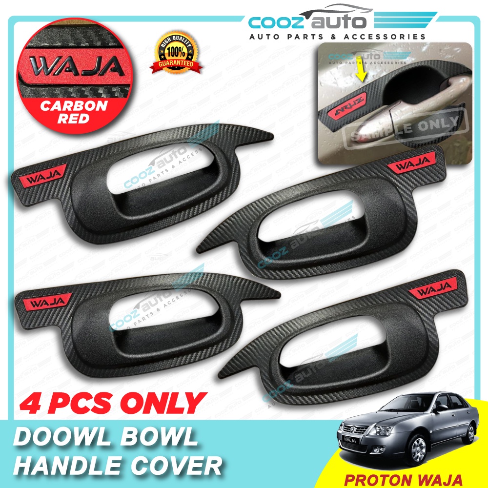 Proton Waja Car Door Handle Inner Bowl Inserts Door Bowl Cover Red