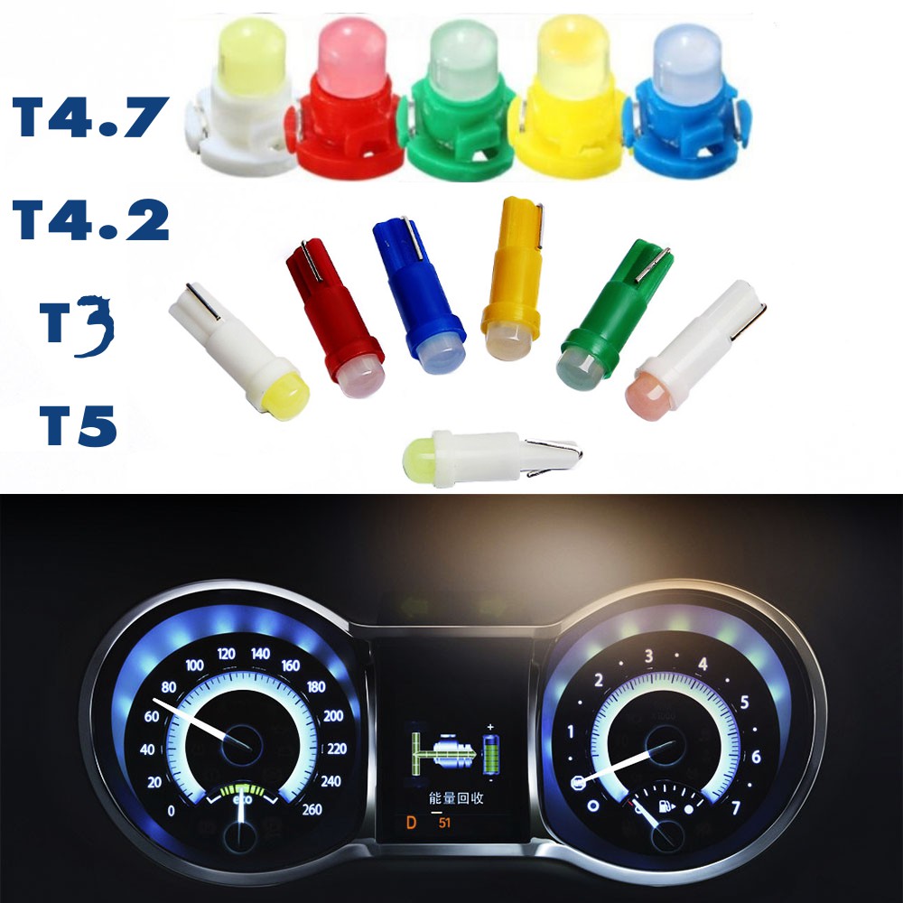 1pcs T5 T4 7 T4 2 T3 SMD Wedge Instrument Dashboard Car Meter LED Light