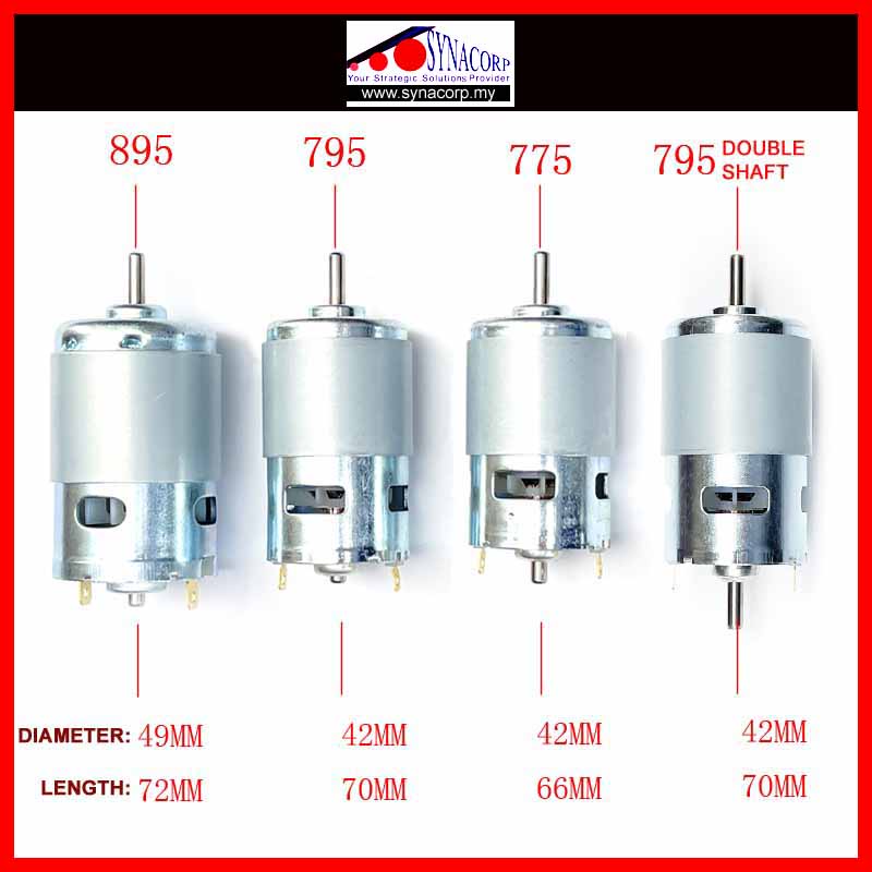 775 795 895 DC High Power DC Motor High Torque 12 24VDC Shopee Malaysia