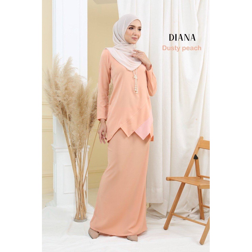 Adel Adyana Baju Kurung Diana Como Crepe Bf Friendly Plain Murah Baju