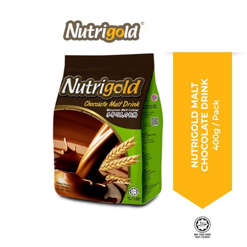 Nutrigold Instant 3 In 1 Chocolate Malt Drink 400gm Shopee Malaysia