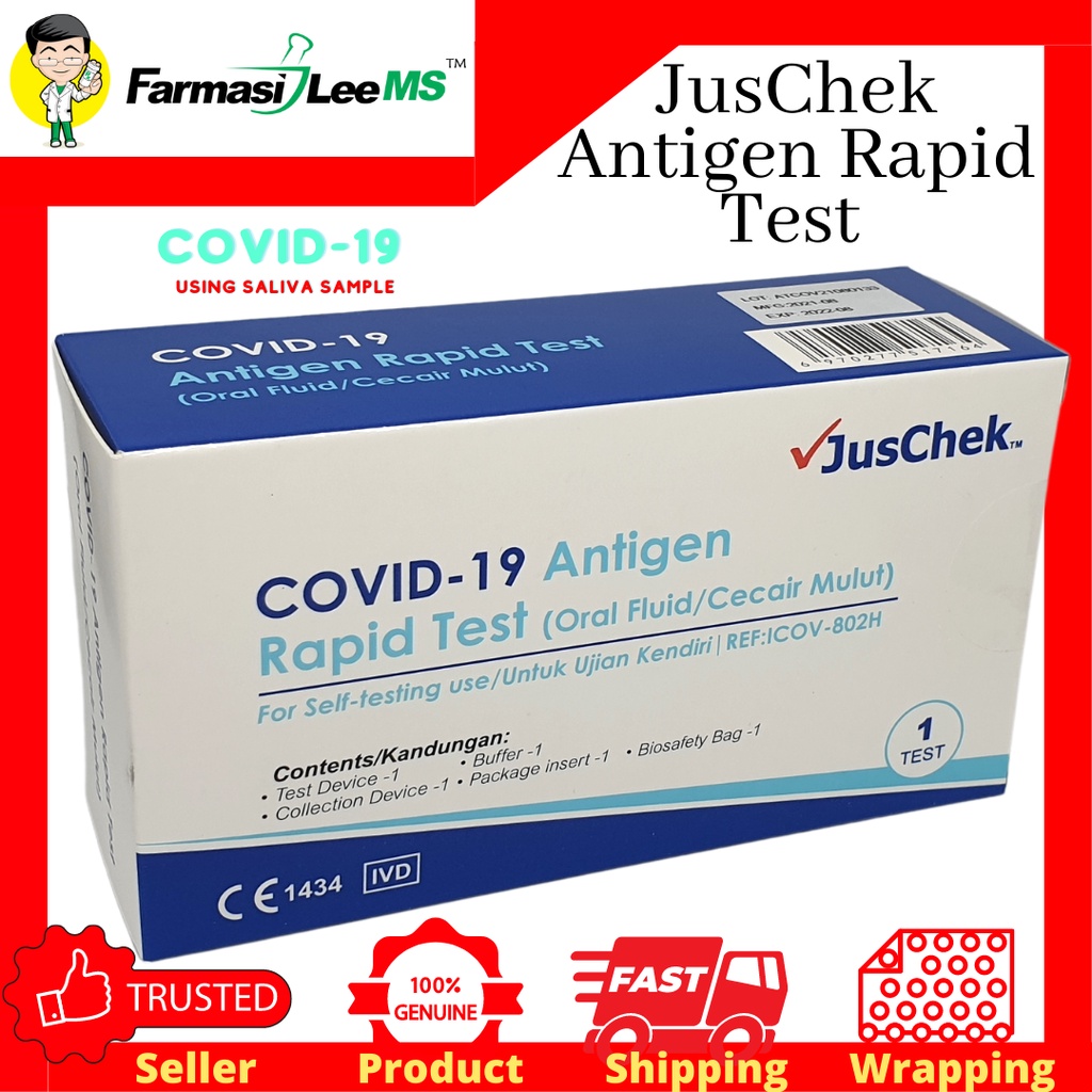 Juschek Covid Saliva Self Test Kit Exp Justcheck Shopee