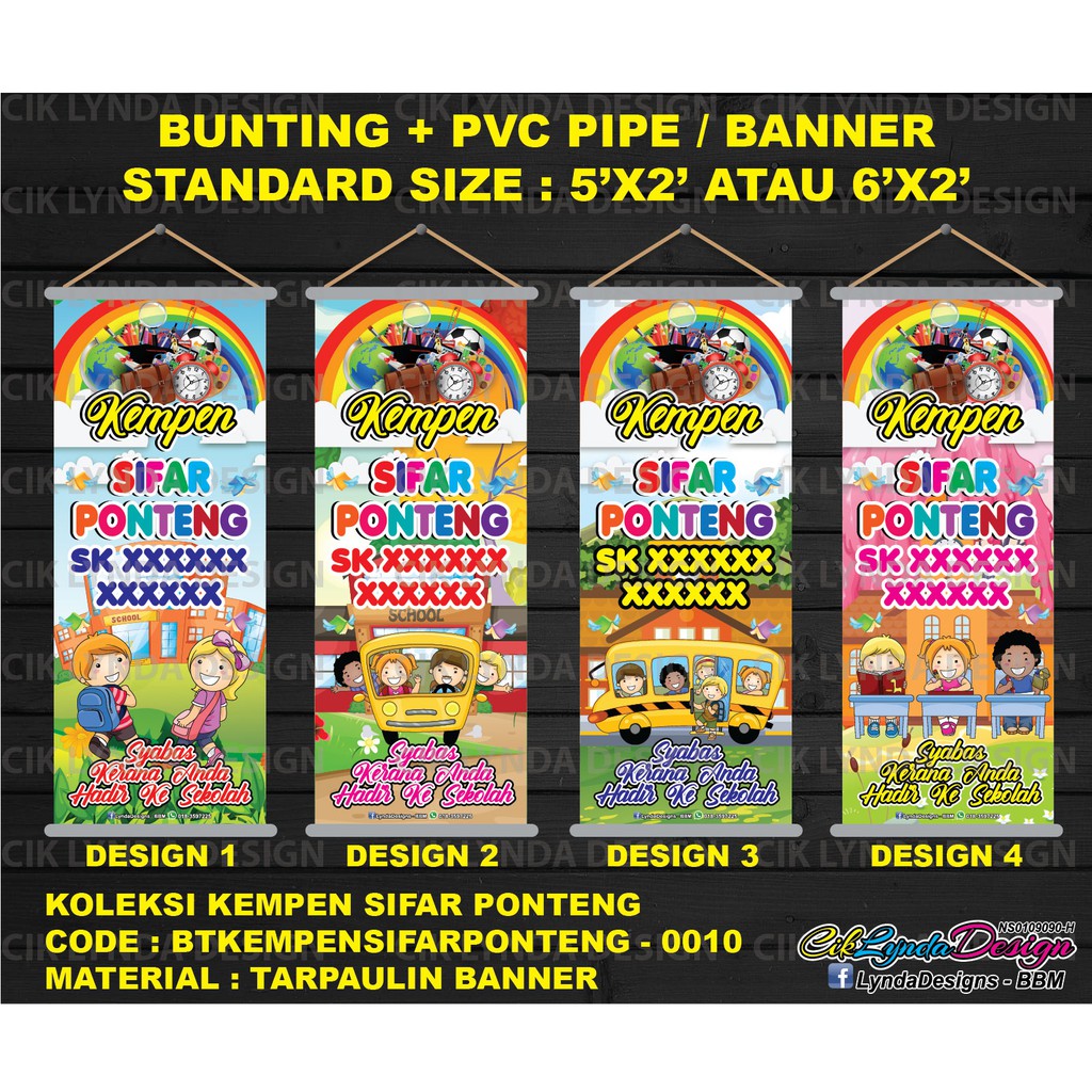 Pre Order Bunting Pvc Pipe Kempen Sifar Ponteng Shopee Malaysia