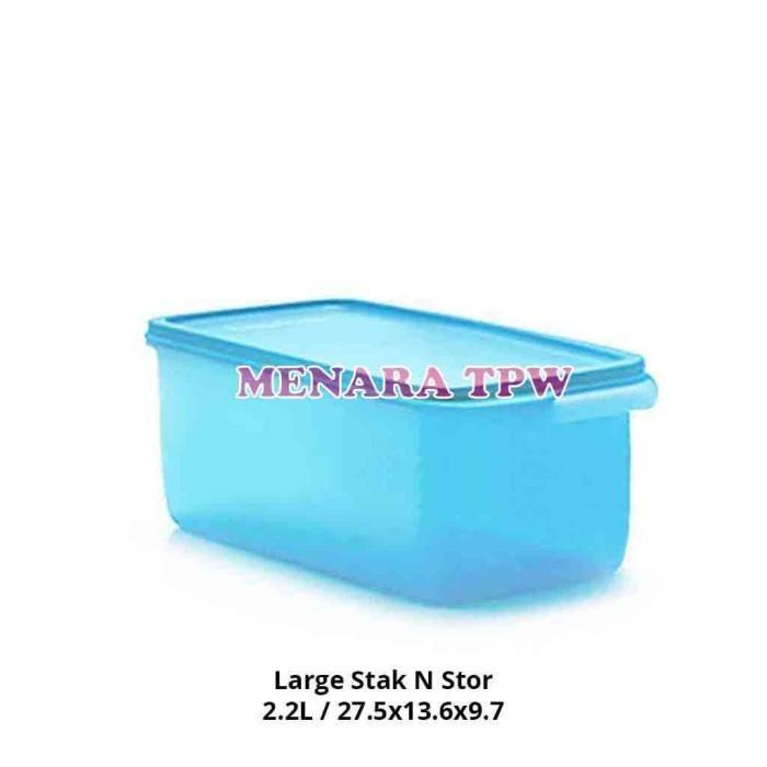 Original Taperwer Tupperware Large Stak N Stor Blue New Shopee