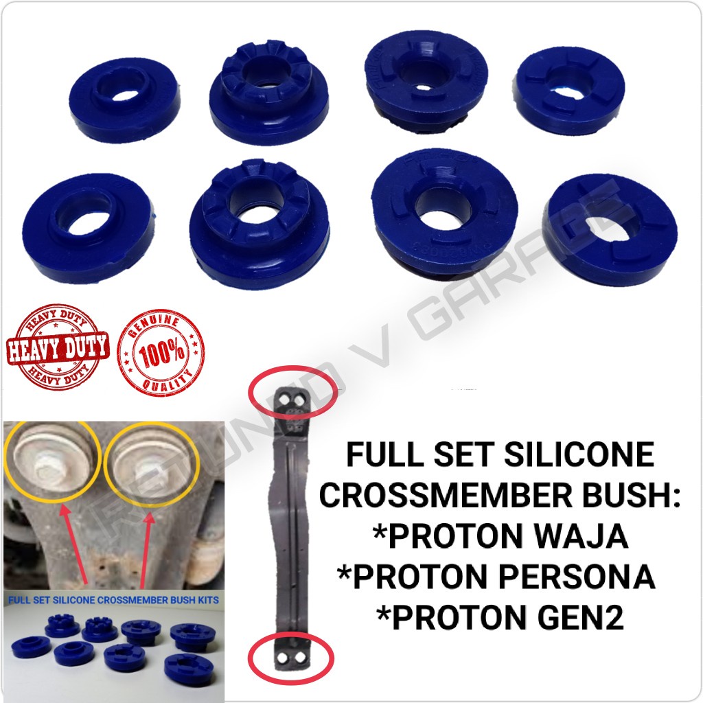 Proton Waja Gen Persona Front Silicone Crossmember Bush Set Pcs