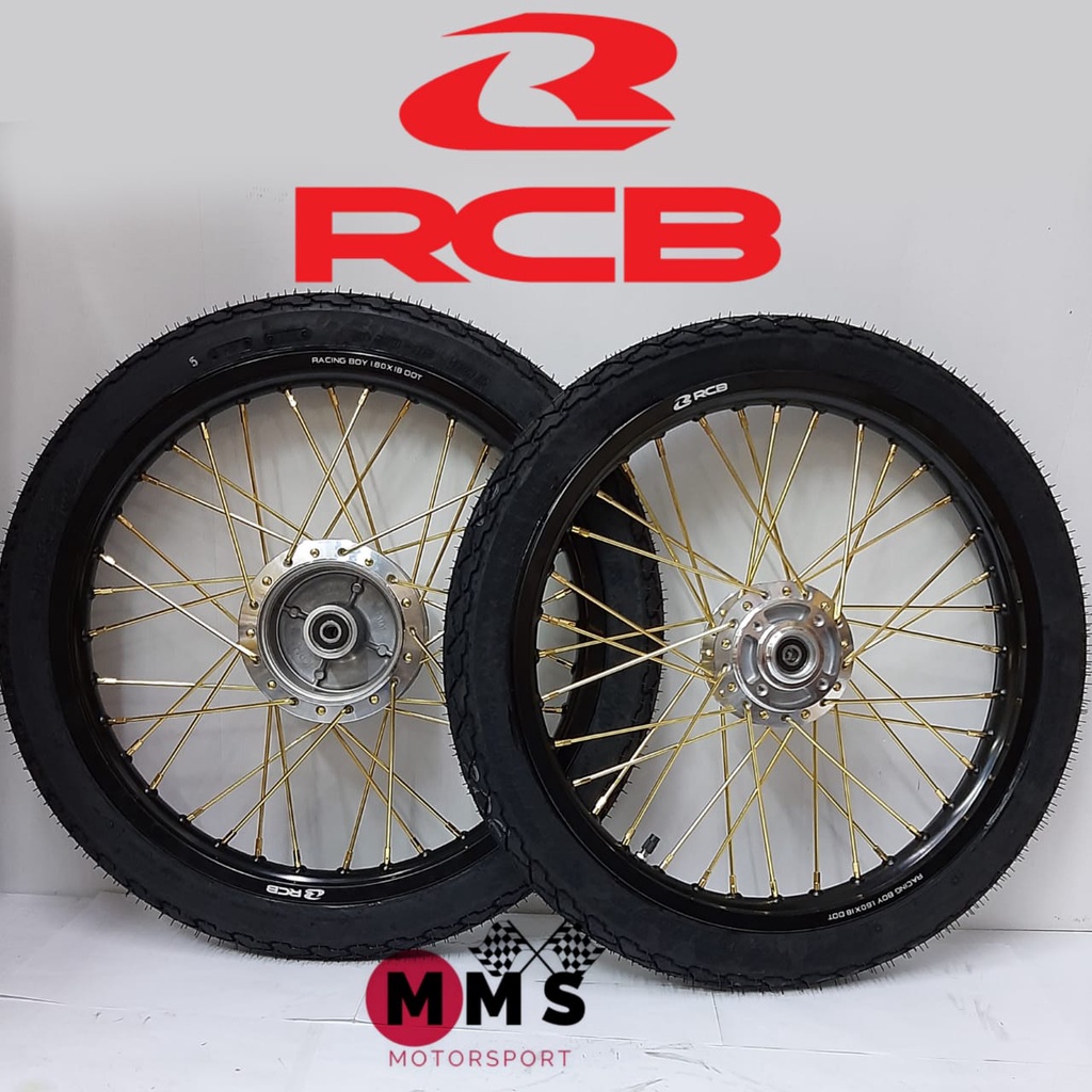 Wave 125 W125 Set Pnp Racing Boy Alloy Rim 1 60x18 Black Spoke Lidi