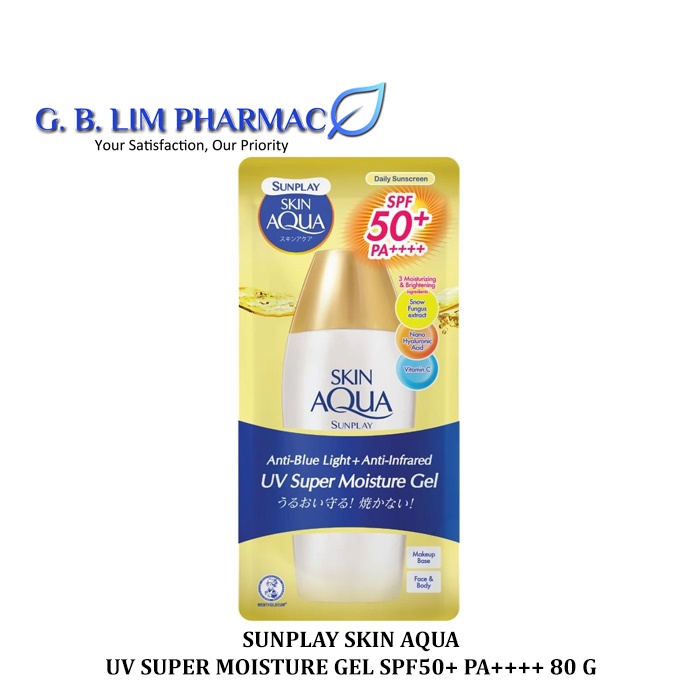 EXP 30 NOV 2026 SUNPLAY SKIN AQUA UV SUPER MOISTURE GEL SPF 50 80G