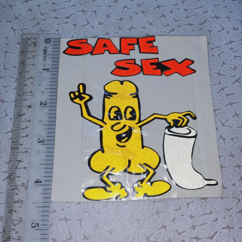 SAFE SEX CONDOM FULLY REFLECTIVE WATERPROOF CUTTING STICKER FOR CAR HELMET MOTORCYCLE