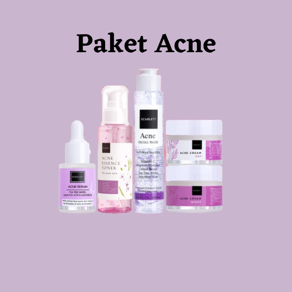 Scarlett Whitening Acne Series Original BPOM To Overcoming And Acne