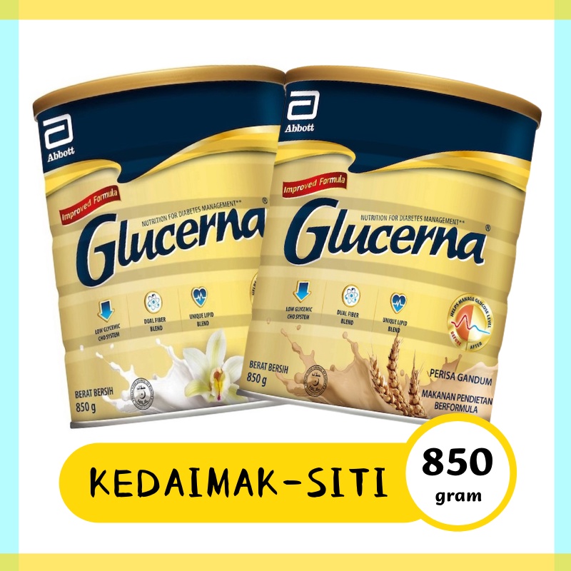 Abbott Glucerna Vanilla Wheat Flavour 850g Shopee Malaysia