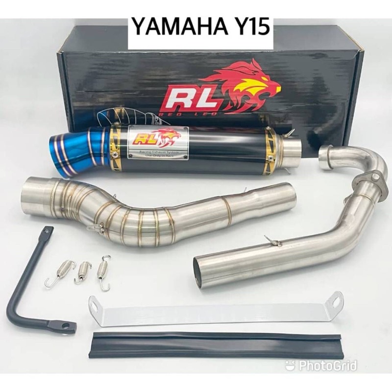 RL Red Leo Exhaust Racing Open Tembak Bulan Ekzos Open Y15 Wave125 Ex5