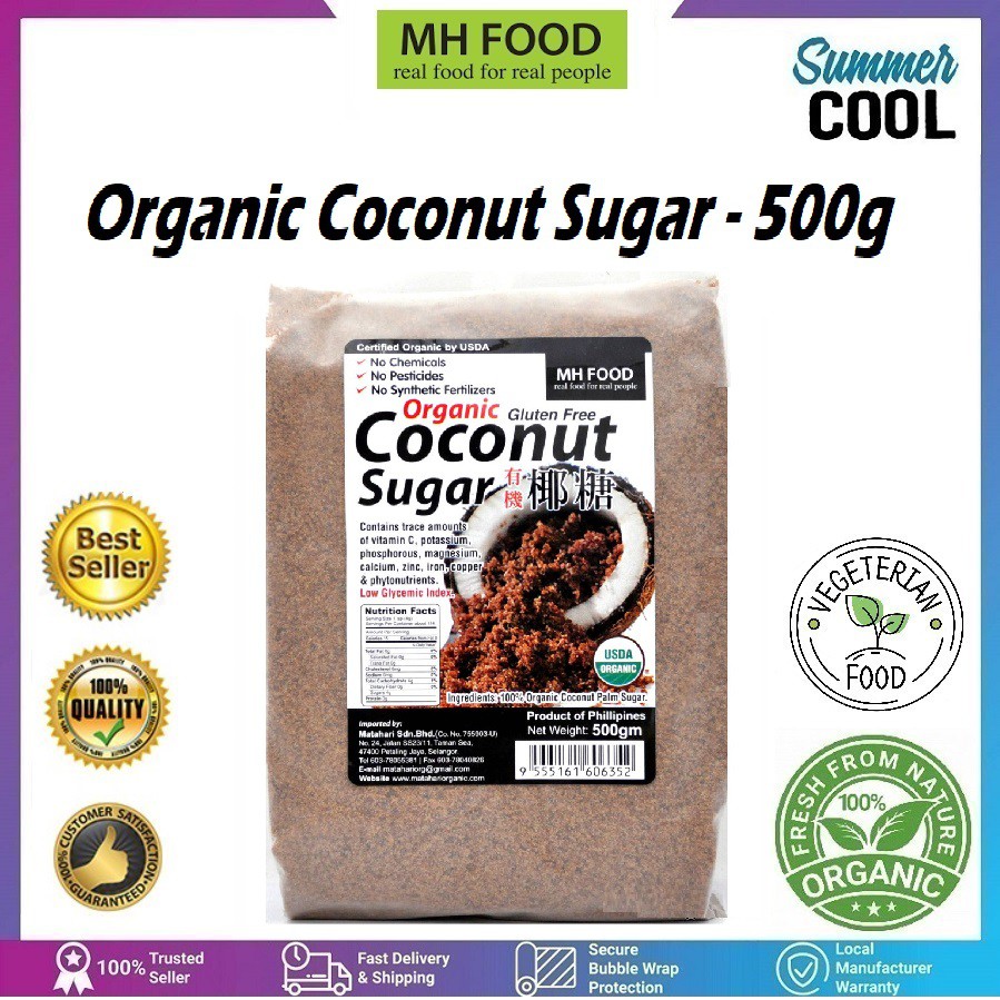 MH Food Organic Coconut Sugar 有机椰糖 Gula Kelapa Organik 500g