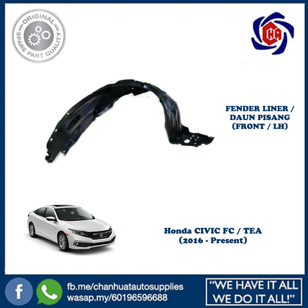 Honda Civic FC TEA 2016 Front Fender Liner Protector Daun Pisang